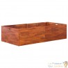 Jardinière , bac à plantes en acacia 200 X 100 X 50 cm. Aspect Huilée, Très tendance. Jardin, Patio, Balcon