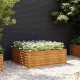 Jardinière Relief Acier Corten 100 X 100 X 36 cm. Aspect Rouille, Très tendance. Jardin, Patio, Balcon