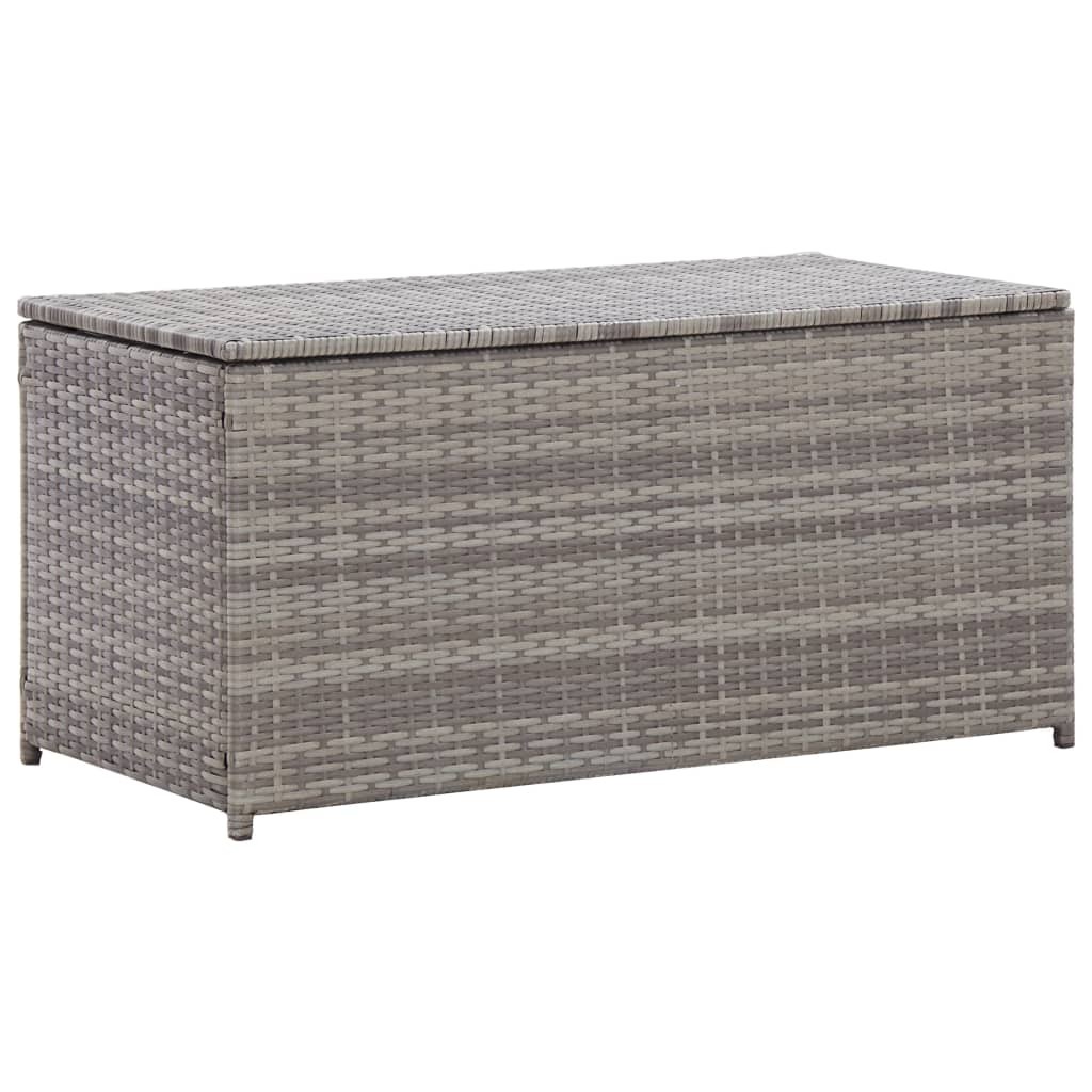 GRAND Coffre de jardin Gris Polyrotin 100 X 50 X 50. Rangement facile et discret