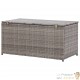 GRAND Coffre de jardin Gris Polyrotin 100 X 50 X 50. Rangement facile et discret