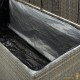 GRAND Coffre de jardin Gris Polyrotin 180 X 90 X 70. Rangement facile et discret