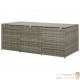 GRAND Coffre de jardin Gris Polyrotin 180 X 90 X 70. Rangement facile et discret