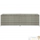 GRAND Coffre de jardin Gris Polyrotin 200 X 50 X 60 cm. Rangement facile et discret
