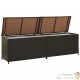 GRAND Coffre de jardin Marron Polyrotin 200 X 50 X 60 cm. Rangement facile et discret