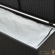 GRAND Coffre de jardin Noir Polyrotin 200 X 50 X 60 cm. Rangement facile et discret