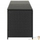 GRAND Coffre de jardin Noir Polyrotin 200 X 50 X 60 cm. Rangement facile et discret