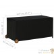 Coffre de jardin Noir + Roulettes 120 X 65 X 61 cm Polyrotin. Rangement facile et discret