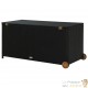 Coffre de jardin Noir + Roulettes 120 X 65 X 61 cm Polyrotin. Rangement facile et discret