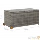 Coffre de jardin Gris + Roulettes 120 X 65 X 61 cm Polyrotin. Rangement facile et discret