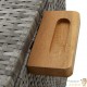 Coffre de jardin Gris + Roulettes 120 X 65 X 61 cm Polyrotin. Rangement facile et discret