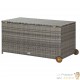 Coffre de jardin Gris + Roulettes 120 X 65 X 61 cm Polyrotin. Rangement facile et discret