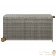 Coffre de jardin Gris + Roulettes 120 X 65 X 61 cm Polyrotin. Rangement facile et discret