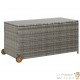 Coffre de jardin Gris + Roulettes 120 X 65 X 61 cm Polyrotin. Rangement facile et discret
