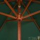 Grand Parasol Rectangle 300 X 200 cm Vert. Poteau en bois. Raffinement et Ombre Terrasse et Jardin