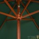 Grand Parasol Rectangle 300 X 200 cm Vert. Poteau en bois. Raffinement et Ombre Terrasse et Jardin
