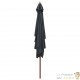 Grand Parasol Rectangle 300 X 200 X 250 cm Gris Anthracite. Poteau en bois. Raffinement et Ombre Terrasse et Jardin