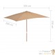 Grand Parasol Rectangle 300 X 200 X 250 cm Beige. Poteau en bois. Raffinement et Ombre Terrasse et Jardin