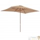 Grand Parasol Rectangle 300 X 200 X 250 cm Beige. Poteau en bois. Raffinement et Ombre Terrasse et Jardin