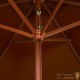 Grand Parasol Rectangle 300 X 200 X 250 cm Beige Foncé. Poteau en bois. Raffinement et Ombre Terrasse et Jardin