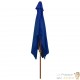 Grand Parasol Rectangle 300 X 200 X 250 cm Bleu. Poteau en bois. Raffinement et Ombre Terrasse et Jardin