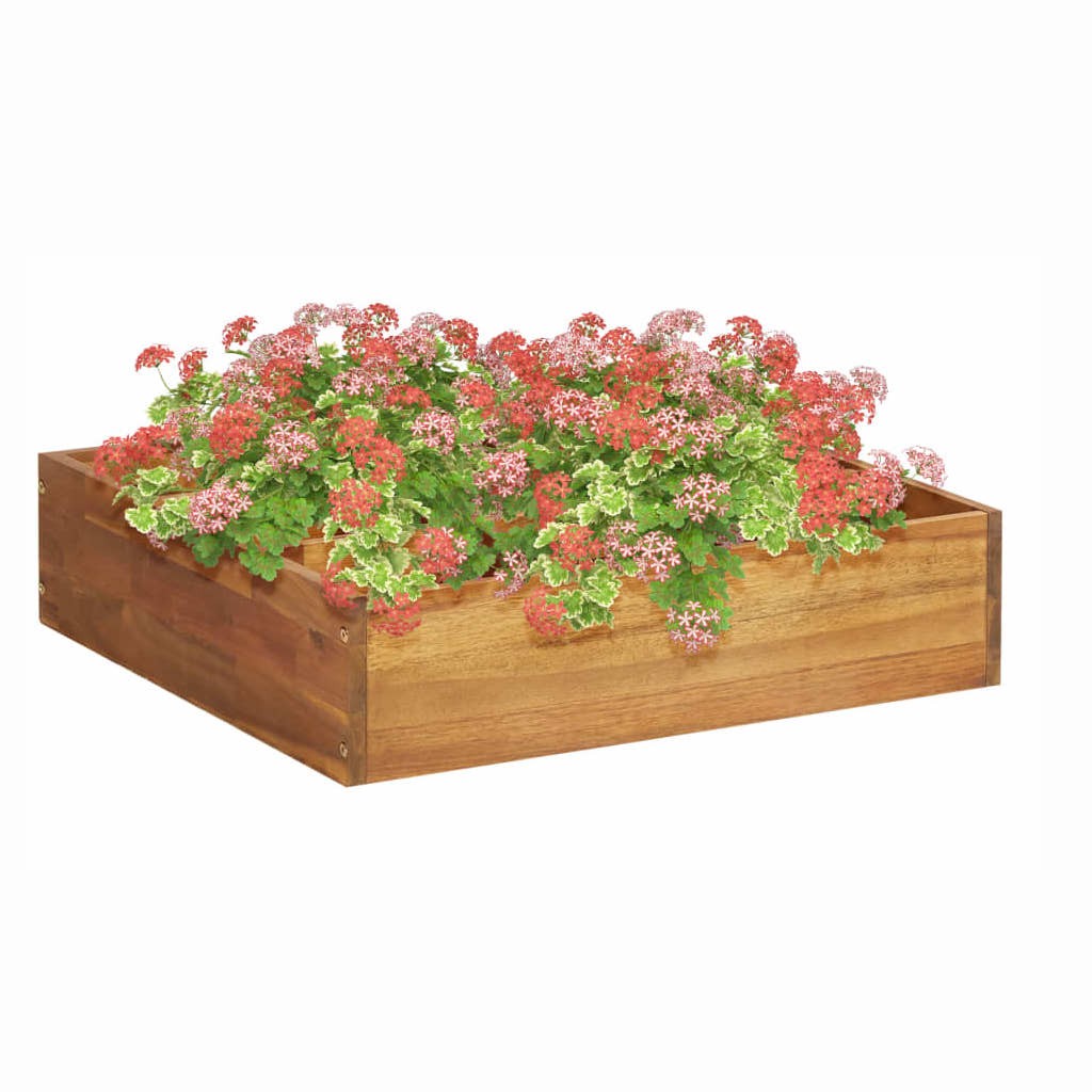 Jardinière Bois d'Acacia 60 X 60 X 15 cm. Très tendance. Jardin, Patio, Balcon