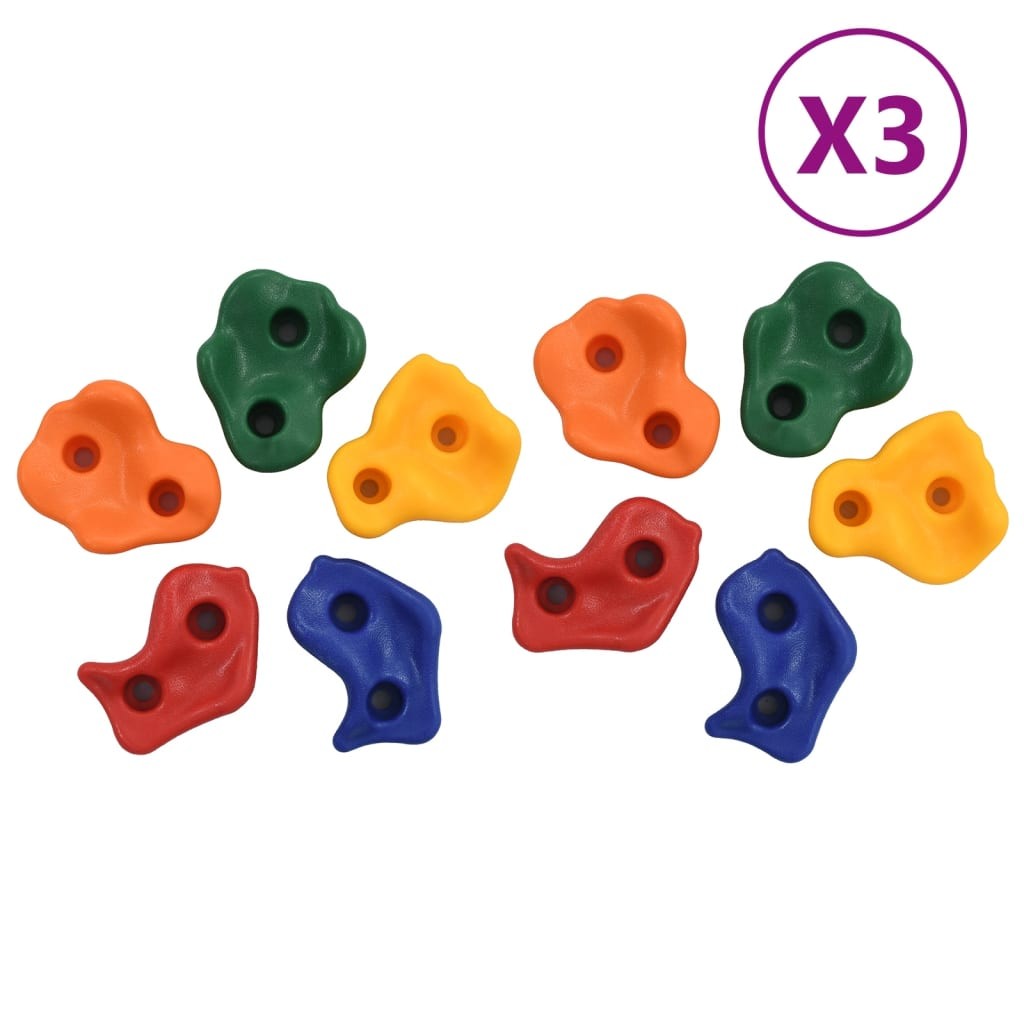 30 prises pour escalade pour enfants de max 12 ans. Avec vis de fixation incluses