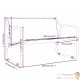 Banc de jardin en tube d'acier avec dossier. Coussin gris anthracite