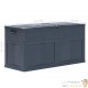 Coffre de jardin Noir Plastique Solide 116 X 46 X 60 cm 320 l de volume. Rangement facile et discret
