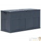 Coffre de jardin Noir Plastique Solide 116 X 46 X 60 cm 320 l de volume. Rangement facile et discret
