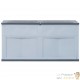 Coffre de jardin Gris Plastique Solide 116 X 46 X 60 cm 320 l de volume. Rangement facile et discret