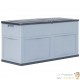 Coffre de jardin Gris Plastique Solide 116 X 46 X 60 cm 320 l de volume. Rangement facile et discret