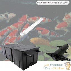 Filtre + UV 36W bassin de jardin jusqu'à 35000 litres + 1 ampoule supplémentaire