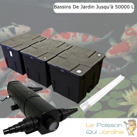 Filtre + UV 36W, Bassin De Jardin Jusqu'à 50000 Litres + 1 ampoule supplémentaire