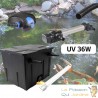 Kit De Filtration, Avec UV 36W Inox, Pour Bassin De Jardin : 5 à 10 m³ + 1 ampoule supplémentaire