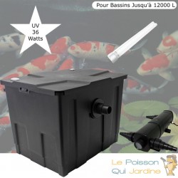 Filtre + UV 36W, Bassin De Jardin Jusqu'à 12000 Litres + 1 ampoule supplémentaire