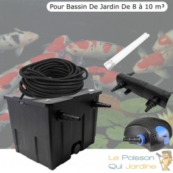 Kit De Filtration Complet Avec UV 36W + 1 ampoule supplémentaire Pour Bassin De Jardin : 8 à 10 m³