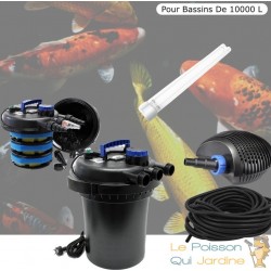 Kit Filtre Pression, 11W, Complet Pour Bassins De 10000 litres + 1 ampoule supplémentaire