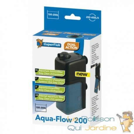 Filtre interne 500 l/h pour aquarium Superfish Aqua Flow 200