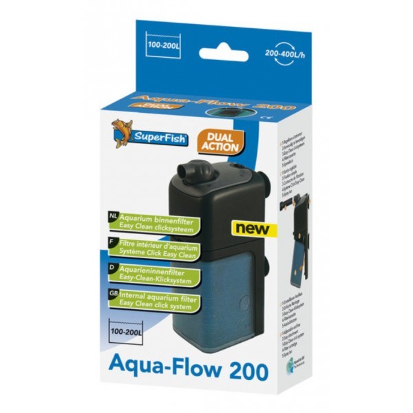 Filtre interne 400 l/h pour aquarium Superfish Aqua Flow 200