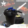 Kit Filtre Pression UV 11W + 1 ampoule UV de rechange Puissant, Pour Bassins De 6000 L