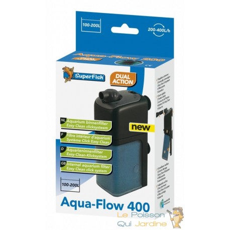 Filtre interne 800 l/h pour aquarium Superfish Aqua Flow 400