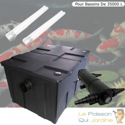 Filtre + UV 72W, Pour Bassin De Jardin Jusqu'à 35000 L + 2 ampoules UV de rechange