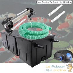 Kit Filtration UV 110 W, + 2 ampoules UV de rechange Acier Inoxydable, Bassin de Jardin: 40-60 m³