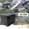 Kit De Filtration, Avec UV 24W Inox+ 1 ampoule de rechange, Pour Bassin De Jardin : 5 à 10 m³
