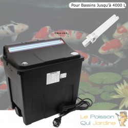 Filtre + UV 9W Pour Bassin De Jardin, Jusqu'à 4000 Litres + 1 ampoule de rechange