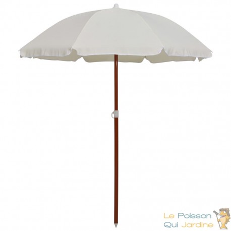 Parasol Rond 190 cm Crème. Poteau en acier. Raffinement et Ombre Terrasse et Jardin