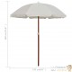 Parasol Rond 190 cm Crème. Poteau en acier. Raffinement et Ombre Terrasse et Jardin