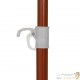 Parasol Rond 190 cm Taupe. Poteau en acier. Raffinement et Ombre Terrasse et Jardin