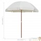 Parasol Rond 230 cm Crème. Poteau en acier. Raffinement et Ombre Terrasse et Jardin