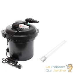 Filtre Pour Bassins De Jardin Sous Pression, UV 11W, + 1 ampoule de rechange Jusqu'à 8000 L. Volume de 20 litres